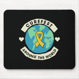 Curefest Around The World Childhood Cancer Awarene Mouse Pad