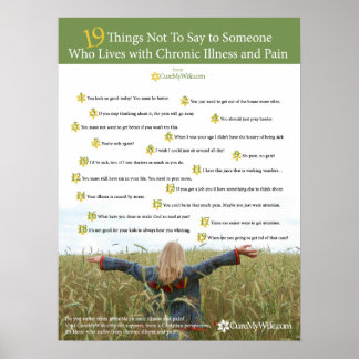 CureMyWife.com support for chronic illness & pain Poster
