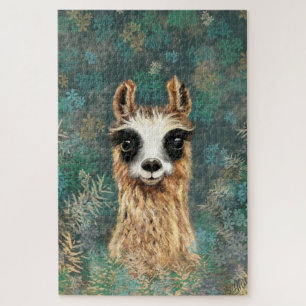 Curieux bébé Llama Puzzle drôle