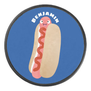 Curieux hot dog Weiner dessin animé