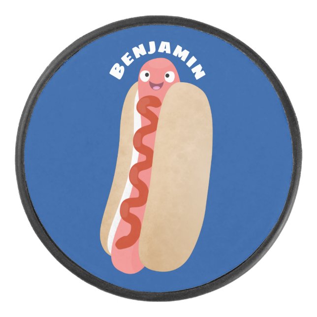Curieux hot dog Weiner dessin animé (Devant)