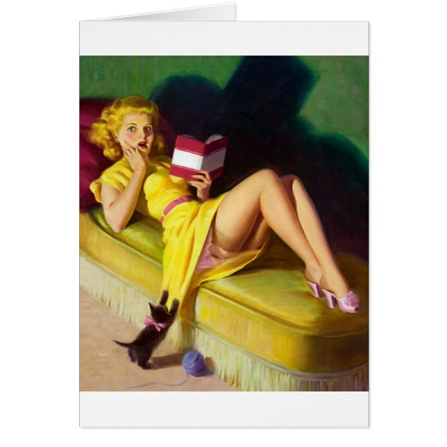 Curieux Kitten Pin Up (Devant)