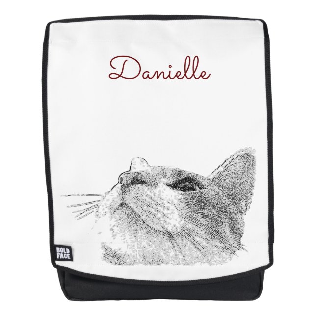 Curieux sac à dos de chat (Devant)