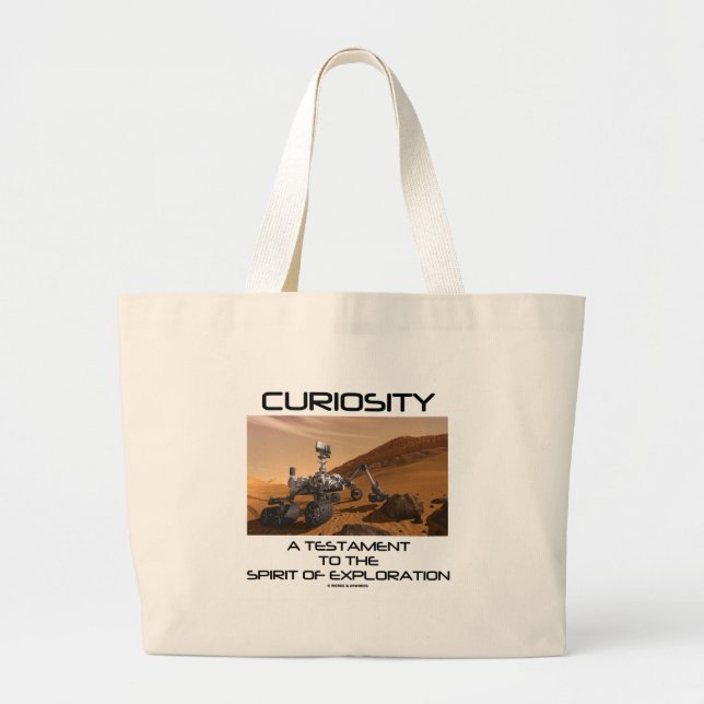 Curiosity A Testament To The Spirit Of Exploration Large Tote Bag (Front)