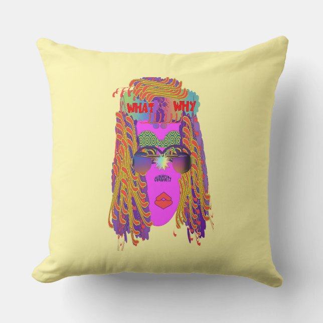 Curiosity At A Glance Sunglasses  Throw Pillow (Front)