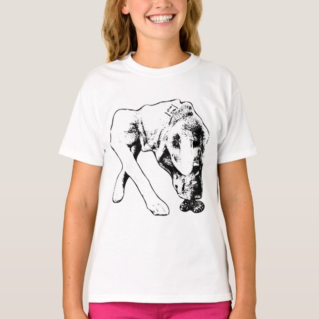  Curiosity in Monochrome Lines T-Shirt (Front)