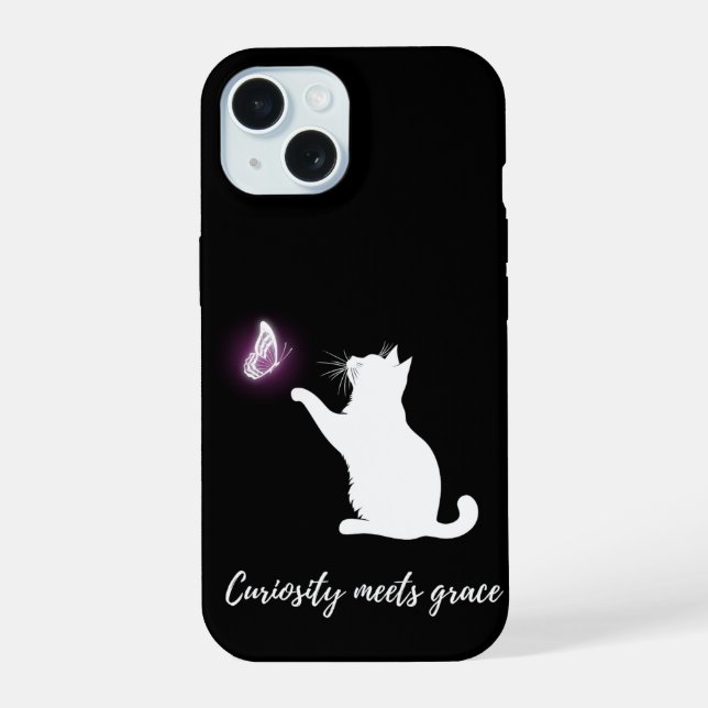 Curiosity meets grace iPhone 15 case (Back)