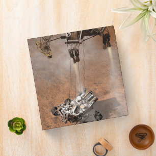 Curiosity Rover Landing On The Martian Surface. Binder