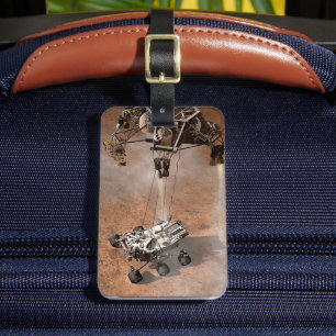 Curiosity Rover Landing On The Martian Surface. Luggage Tag