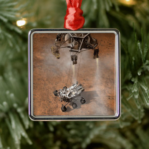 Curiosity Rover Landing On The Martian Surface. Metal Ornament