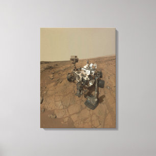 Curiosity Rover On The Surface Of Mars. Canvas Print
