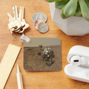 Curiosity Rover On The Surface Of Mars. Keychain
