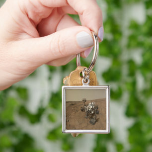 Curiosity Rover On The Surface Of Mars. Keychain
