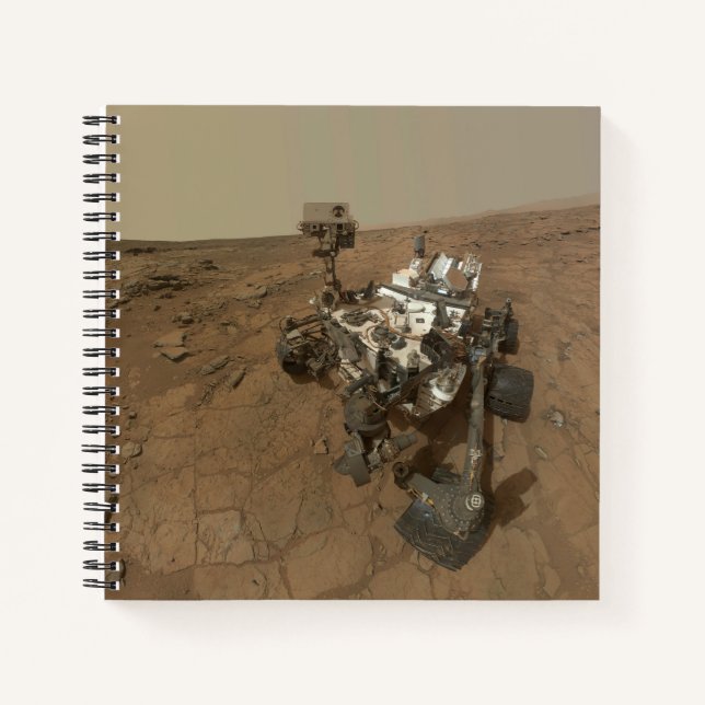 Curiosity Rover On The Surface Of Mars. Notebook (Front)