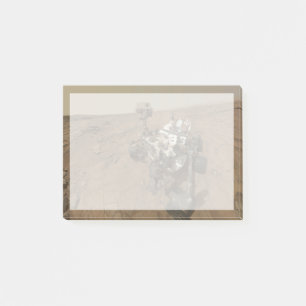 Curiosity Rover On The Surface Of Mars. Post-it Notes