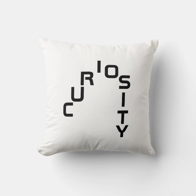 curiosity throw pillow (Front)