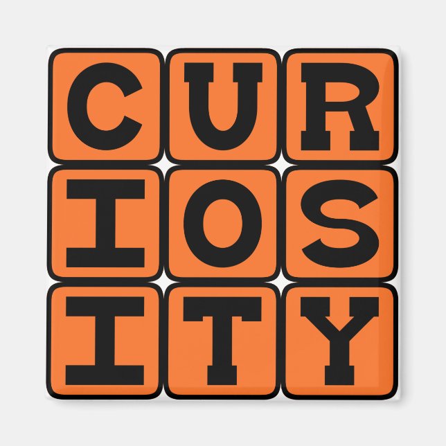 Curiosity, What Killed The Cat Magnet (Front)