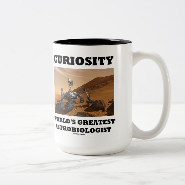 Curiosity World's Greatest Astrobiologist (Rover) Two-Tone Coffee Mug (Right)