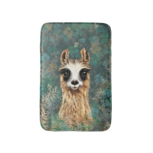 Curious Alpaca Funny Bath Mat