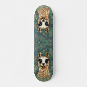 Curious Baby Llama - Cute - Smile Skateboard