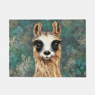 Curious Baby Llama - Smile - Doormat