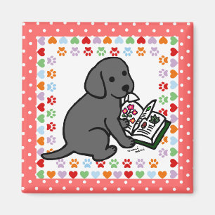 Curious Black Labrador Puppy Magnet