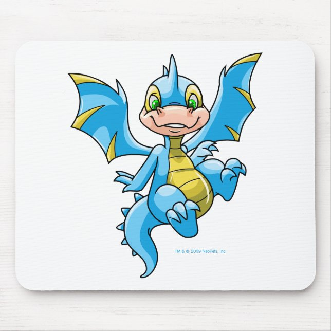 Curious blue Scorchio Mouse Pad (Front)