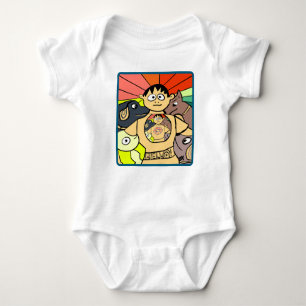 Curious Boy and His Whimsical Animals Baby Bodysuit