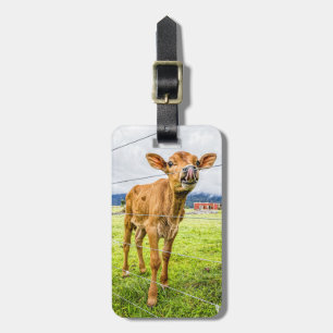 Curious Calf Luggage Tag