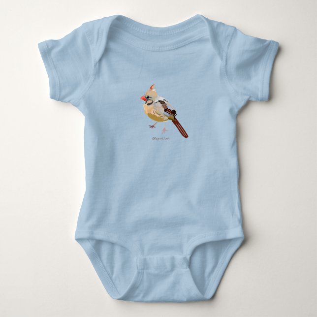 Curious Cardinal Baby Bodysuit (Front)