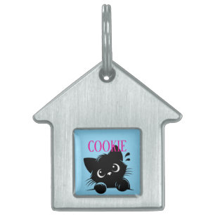 Curious Cat Pesonalized  Pet ID Tag