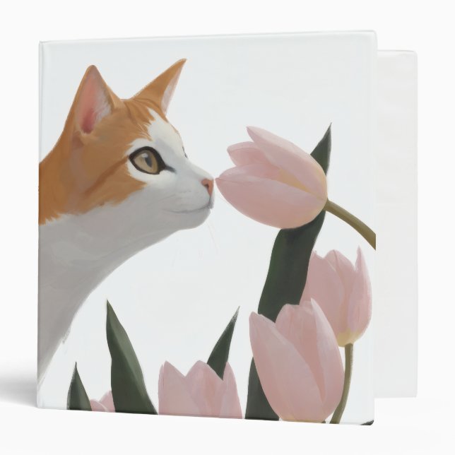 Curious Cat Spring Floral Binder (Front/Inside)