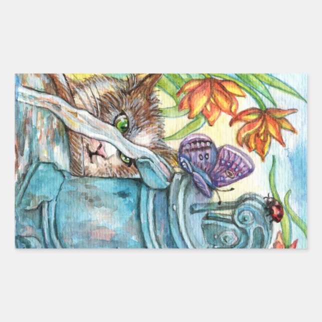 Curious Cat Sticker (Front)