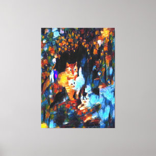 Curious Cats Canvas Print