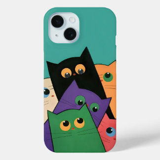 Curious Cats iPhone 15 Case