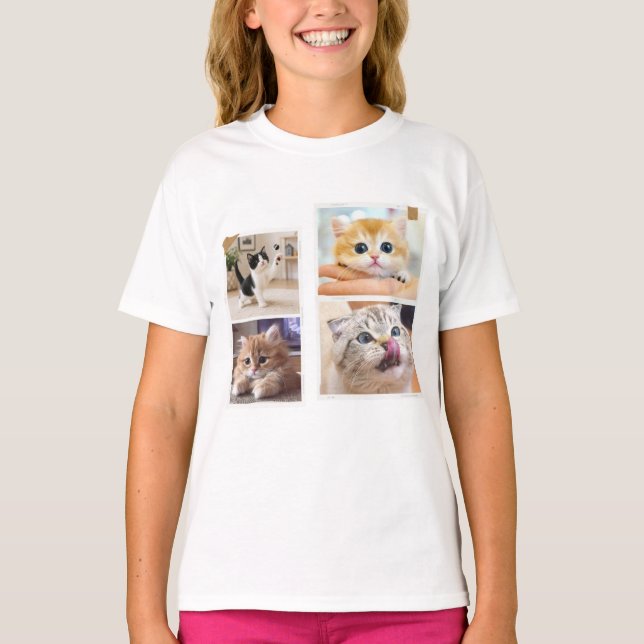 Curious Cats Collage T-Shirt (Front)
