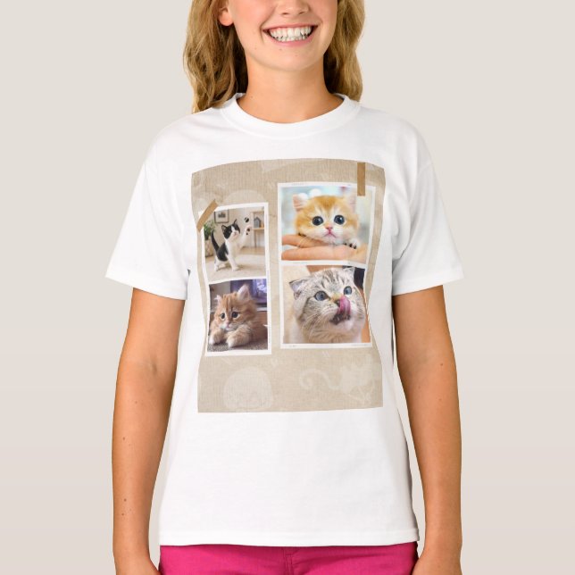 Curious Cats Collage T-Shirt (Front)