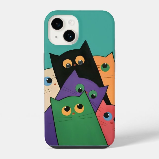 Curious Cats iPhone Case (Back)