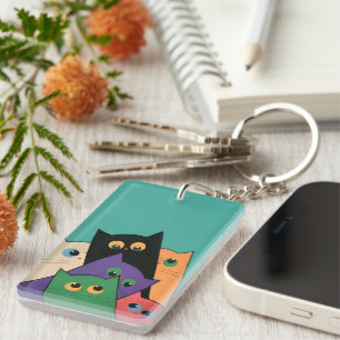 Curious Cats Keychain