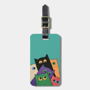 Curious Cats Luggage Tag