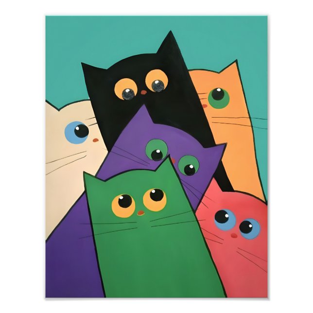 Curious Cats Photo Print (Front)