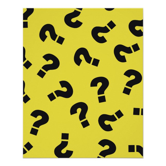 Curious Chaos – Minimalist Question Mark Poster (Front)