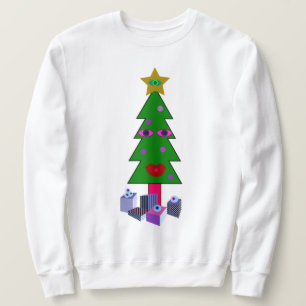 Curious Christmas Tree Ugly Sweater