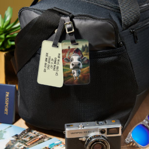 Curious Cow & Barn Custom Luggage Tag