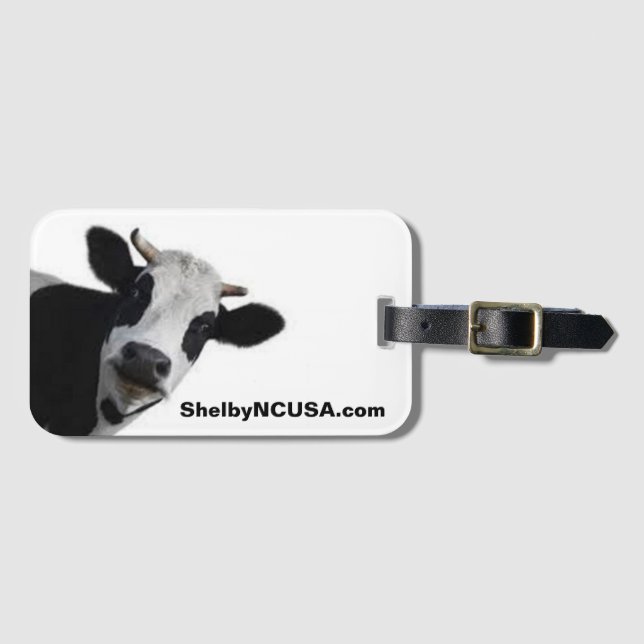 Curious Cow Luggage Tag (Front Horizontal)