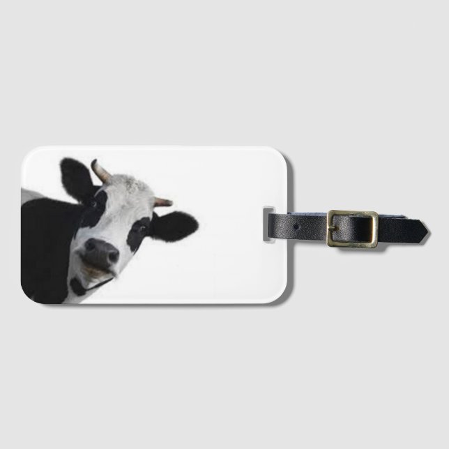 Curious Cow Luggage Tag (Front Horizontal)