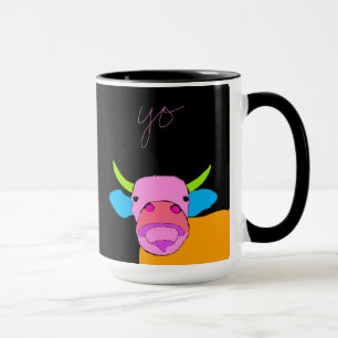 Curious Cow With Big Nose Says Yo Mug