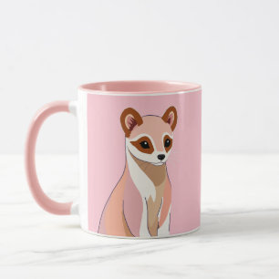 Curious Ferret Pastel Colors Mug