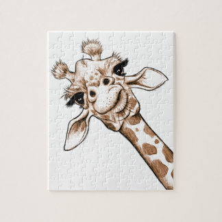 Curious Giraffe Art Jigsaw Puzzle