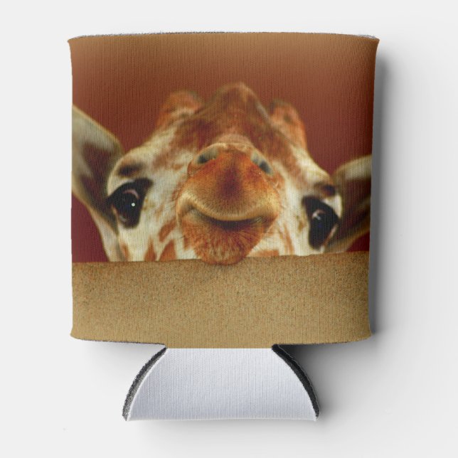 Curious Giraffe Can Cozy Cooler (Front)